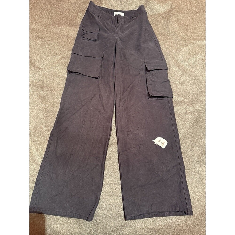 Aritzia TNA Womens Bottoms Size 0 Black Pockets Pants Wide Leg Casual